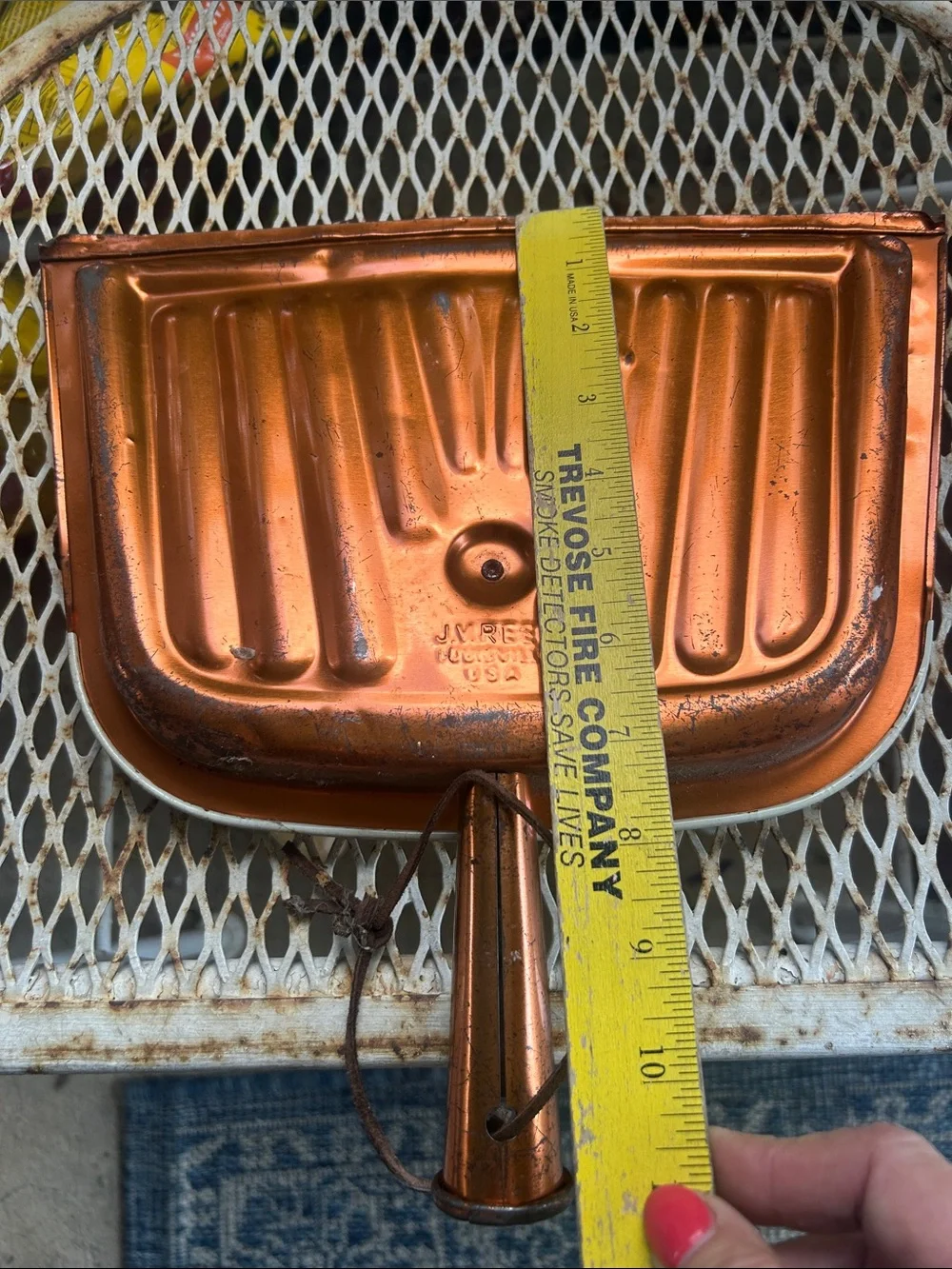 Vintage Floral Copper Dustpan